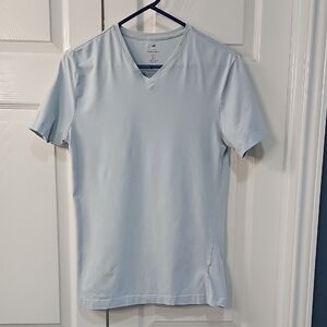 H&M Sky Blue V-Neck Short Sleeve Tee